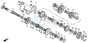 XL600V TRANSALP drawing TRANSMISSION