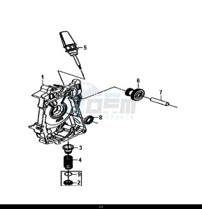 FIDDLE II 50 (45 KM/H) (AF05W4-EU) (E4) (L8-M0) drawing R. CRANK CASE COVER