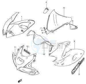 SV650 (E2) drawing COWLING BODY (SV650SY)