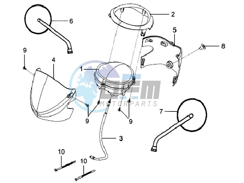 DASHBOARD / MIRRORS / SPEEDOMETER COVER