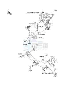 Z1000 ABS ZR1000EDF FR XX (EU ME A(FRICA) drawing Brake Pedal