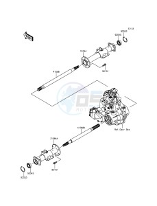 MULE 610 4x4 KAF400AGF EU drawing Rear Axle