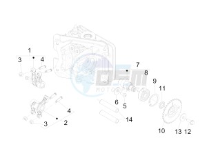 SPRINT 50 4T 4V NOABS E2 (NAFTA) drawing Rocking levers support unit