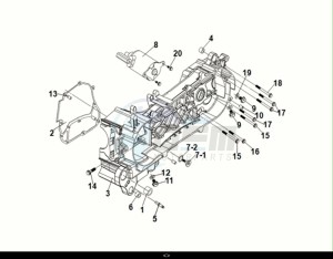 JET X 125I ABS (XH12WX-EU) (E5) (M1) drawing L. CRANK CASE