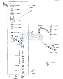 KX 80 L N [KX80] (L2-N3) [KX80] drawing REAR MASTER CYLINDER