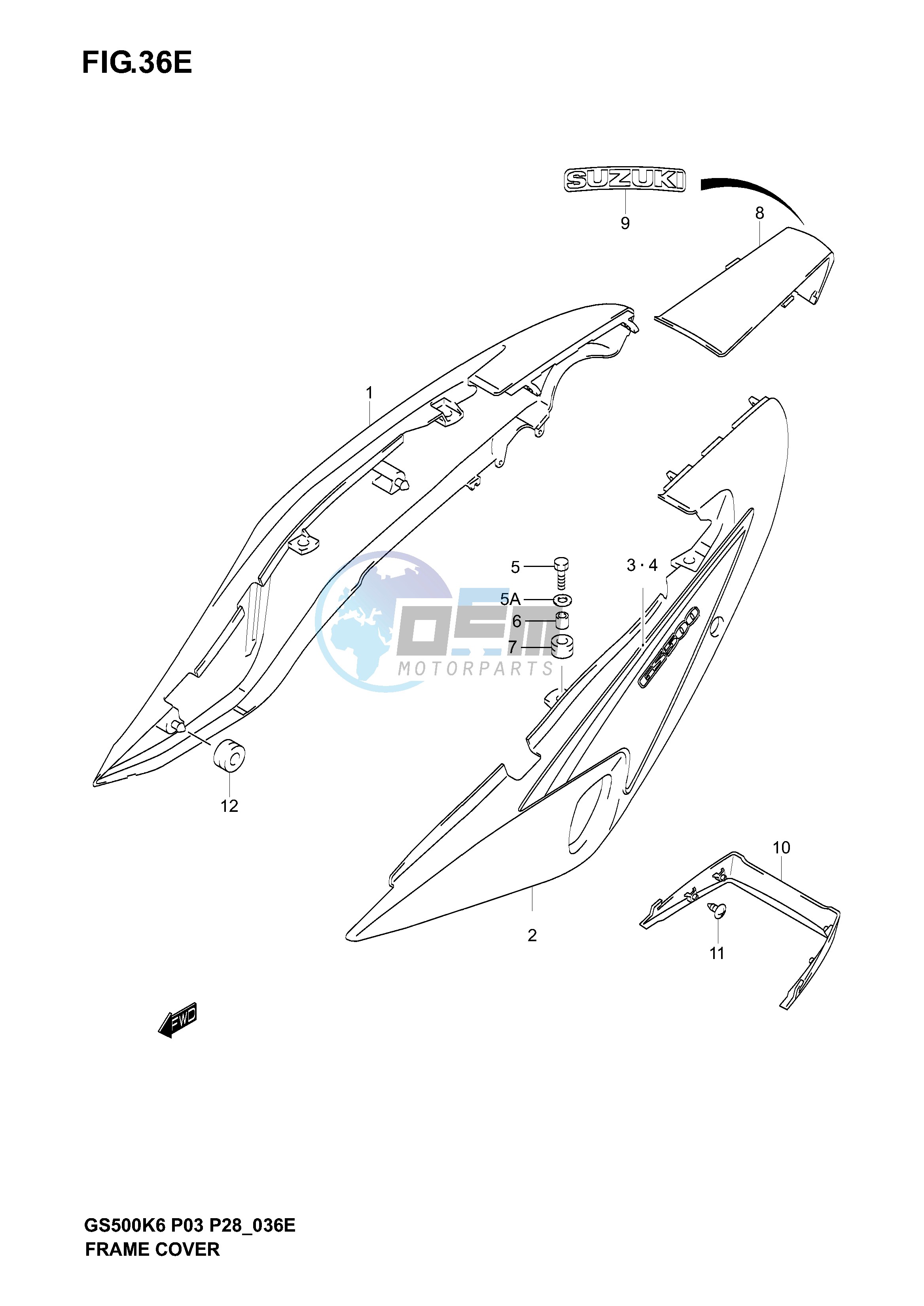 FRAME COVER (GS500K6 P28)