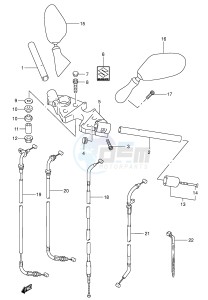 GSX750F (E2) drawing HANDLEBAR