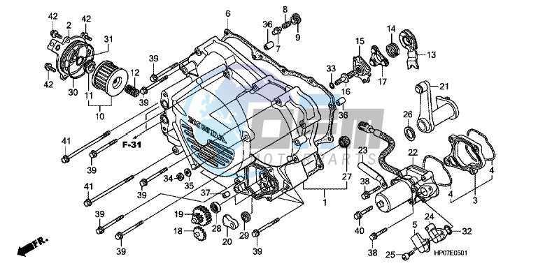 FRONT CRANKCASE COVER (TRX500FE/ FPE)