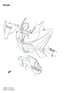 AN650 (E2) Burgman drawing FRONT LEG SHIELD (AN650AL1 E51)