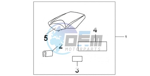 REAR SEAT COWL GRAPHITE BLACK