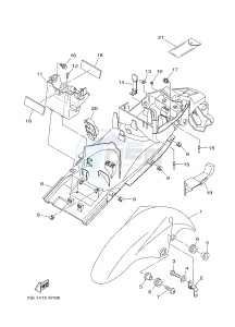 YZ250X (BJ41) drawing FENDER