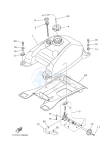 YFM450FWAD YFM45FGPD GRIZZLY 450 EPS (1CTP 1CTR 1CTS) drawing FUEL TANK