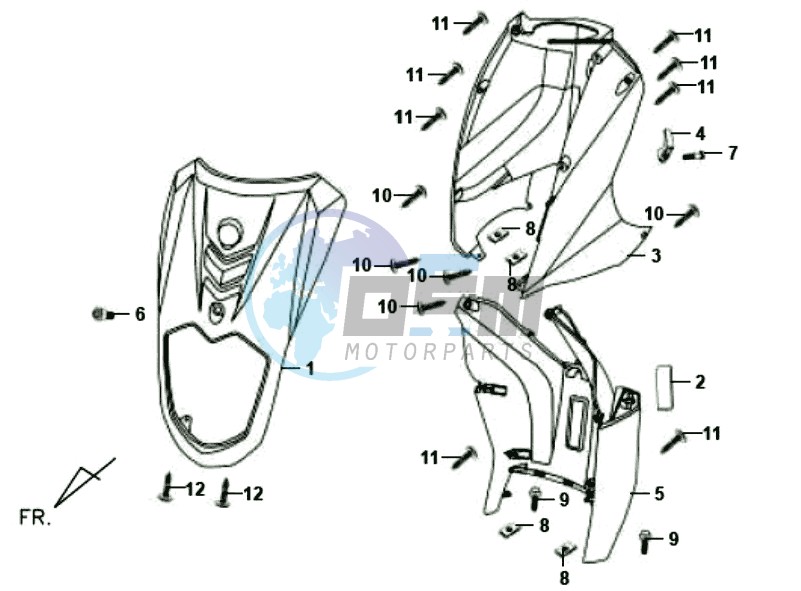 FR PLATE / INNER PROTECTOR / INDICATORS