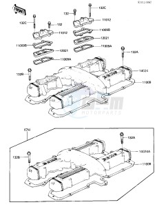 ZX 550 A [GPZ] (A1-A3) [GPZ] drawing CYLINDER HEAD COVER