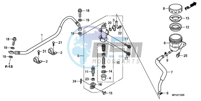 REAR BRAKE MASTER CYLINDER (CB600F/F3)