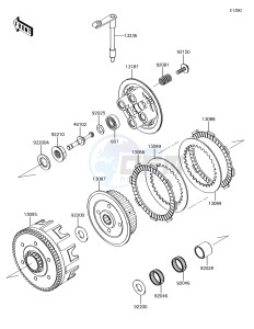 KX85-II KX85DHF EU drawing Clutch