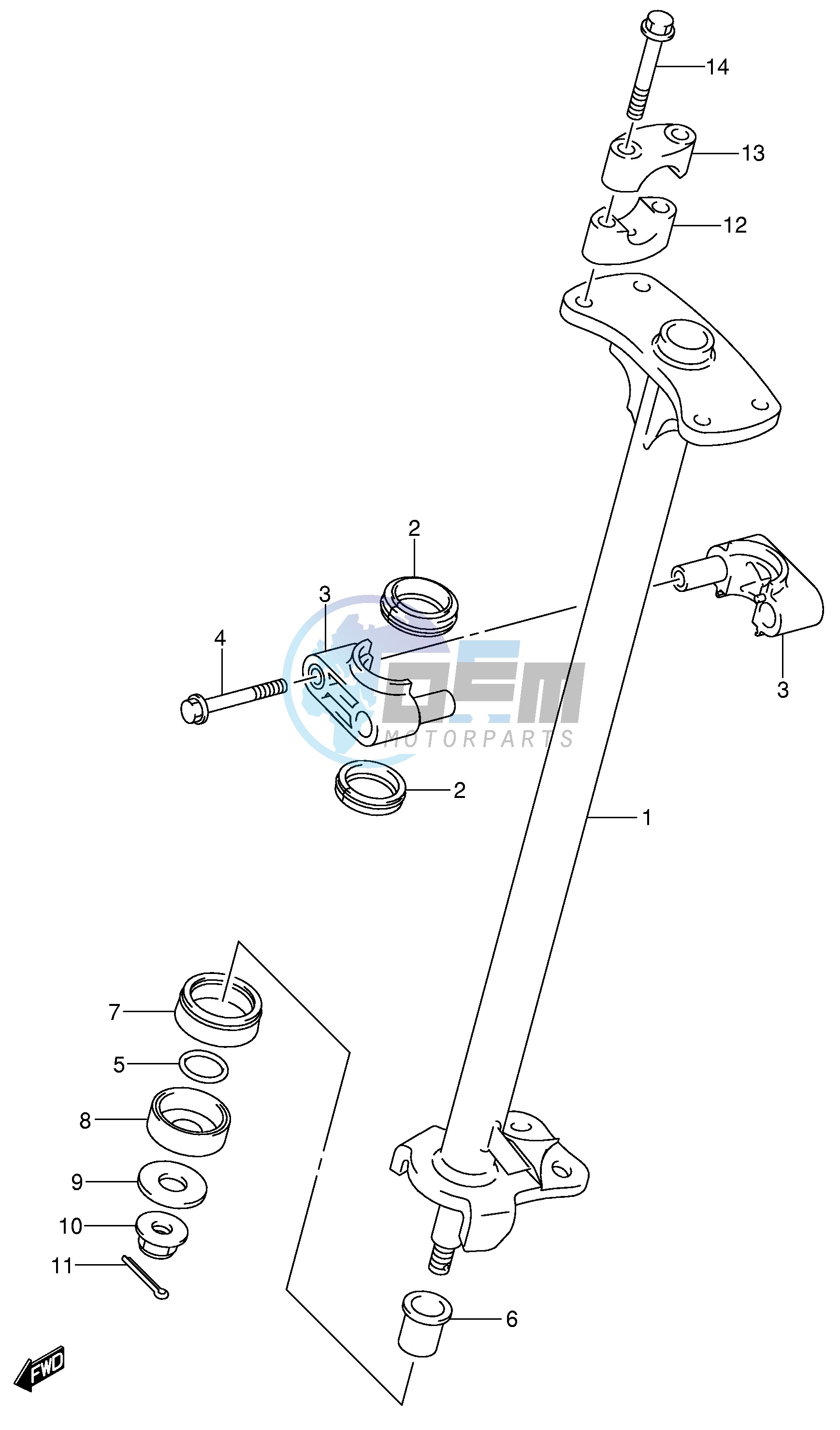 STEERING SHAFT (MODEL K4 K5 K6)