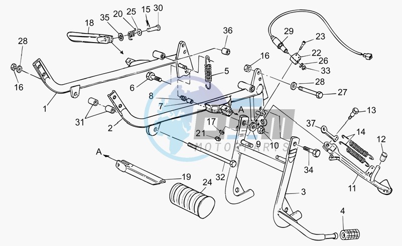 Cradle-foot rests-stands