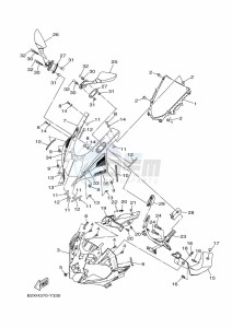 YZF320-A YZF-R3 (B2XH) drawing WINDSHIELD