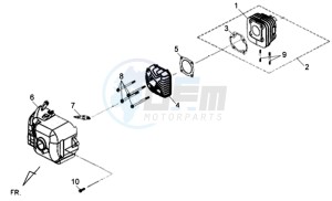 JET 4 R50 drawing CYLINDER / CYLINDER HEAD /CYLINDER HEAD COVER