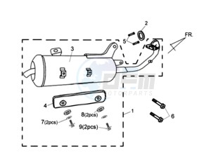 CELLO ALLO 125 drawing EXHAUST