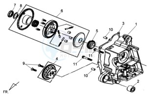 ALLO 50 drawing CRANKCASERIGHT / OILPUMP