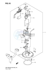 GSX-R600 (E3-E28) drawing FUEL PUMP