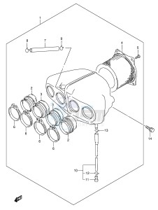 GSX600F (E2) Katana drawing AIR CLEANER