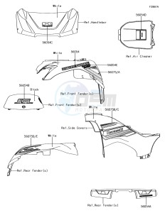 BRUTE FORCE 750 4x4i EPS KVF750GGF EU drawing Decals(White)(EU)