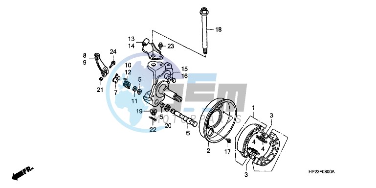 KNUCKLE/ FRONT BRAKE PANEL