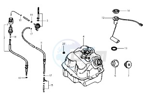 ATTILA - 150 cc drawing FUEL TANK