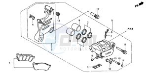 VTX1800C drawing REAR BRAKE CALIPER (VTX1800C15/6/7/8)