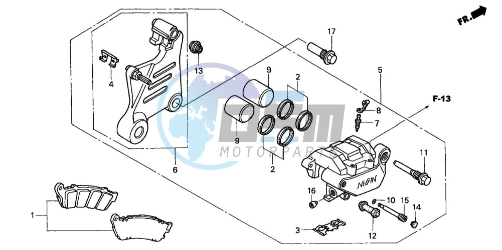 REAR BRAKE CALIPER (VTX1800C15/6/7/8)