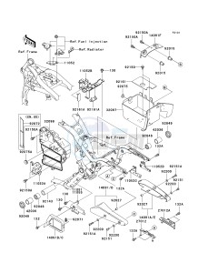 VN 1600 B [VULCAN 1600 MEAN STREAK] (B6F-B8FA) B7F drawing FRAME FITTINGS