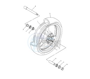 XJR 1300 drawing FRONT WHEEL