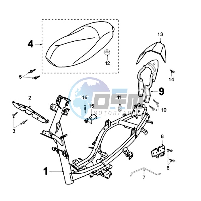 FRAME AND SADDLE