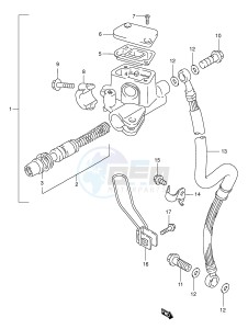 AN125 (E2) Burgman drawing FRONT BRAKE HOSE