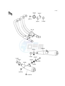 ZR 750 C [ZEPHYR 750] (C1-C3) [ZEPHYR 750] drawing MUFFLER