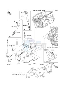 VN 900 D[VULCAN 900 CLASSIC LT] (6F-9F) D9F drawing IGNITION SYSTEM