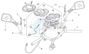 SR 50 H2O Di-Tech e2 drawing Handlebar - Dashboard