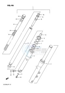 VS750GL (E1) INTRUDER drawing FRONT FORK (MODEL H)