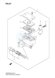 GSR600 (E2) drawing FRONT MASTER CYLINDER (GSR600K6 UK6 K7 UK7 K8 UK8 K9 UK9 L0 UL0)