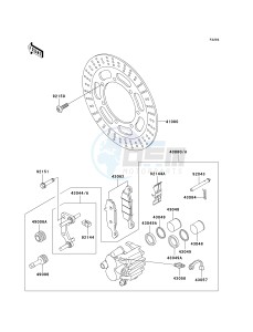 VN 1500 B [VULCAN 88 SE] (B1-B3) N7FA drawing FRONT BRAKE