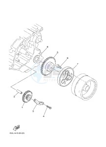 YB125 (2CS8) drawing STARTER CLUTCH