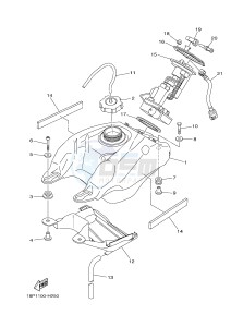 YFZ450R YFZ450RSEB YFZ450R SPECIAL EDITION (18PM 18PN) drawing FUEL TANK