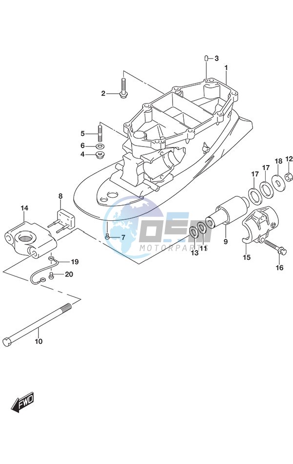 Drive Shaft Housing w/Transom (L)