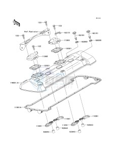 ZR 1000 B [Z1000 EUROPEAN] (B7F-B9F) 0B8F drawing CYLINDER HEAD COVER