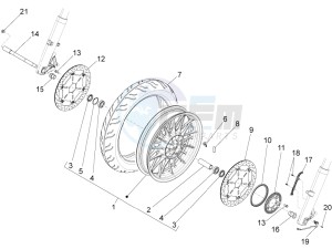 California 1400 Custom ABS 1380 WEG drawing Ruota anteriore