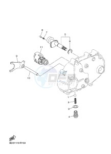 YFM90R YFM09RYXG (BD33) drawing SHIFT CAM & FORK