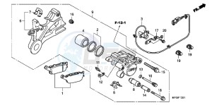 CB600FAB drawing REAR BRAKE CALIPER (CB600FA/ FA3)